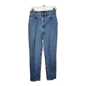 Ralph Lauren Jeans Co Womens Green Label size 8 Tapered Leg leather tag‎ READ